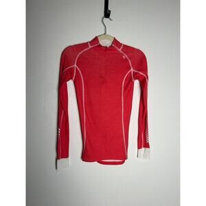 Helly Hansen Base Layer Shirt Long Sleeve 1/4 Zip Coral Size Small